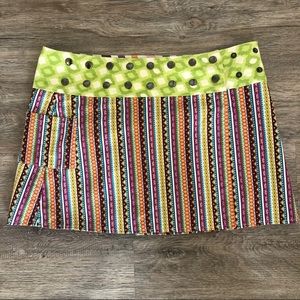Button wrap skirt